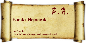 Panda Nepomuk névjegykártya